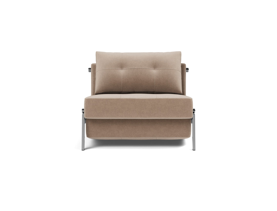 Fotoliu pat Cubed Chrome 90x200cm, tesatura la alegere #material_417-esina-mocha