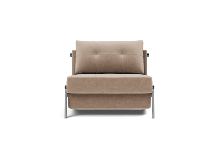 Fotoliu pat Cubed Chrome 90x200cm, tesatura la alegere #material_417-esina-mocha