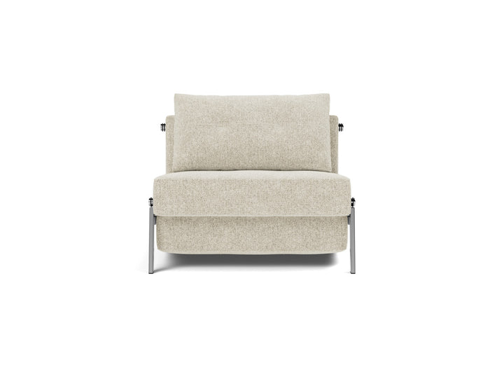Fotoliu pat Cubed Chrome 90x200cm, tesatura la alegere #material_357-taura-off-white