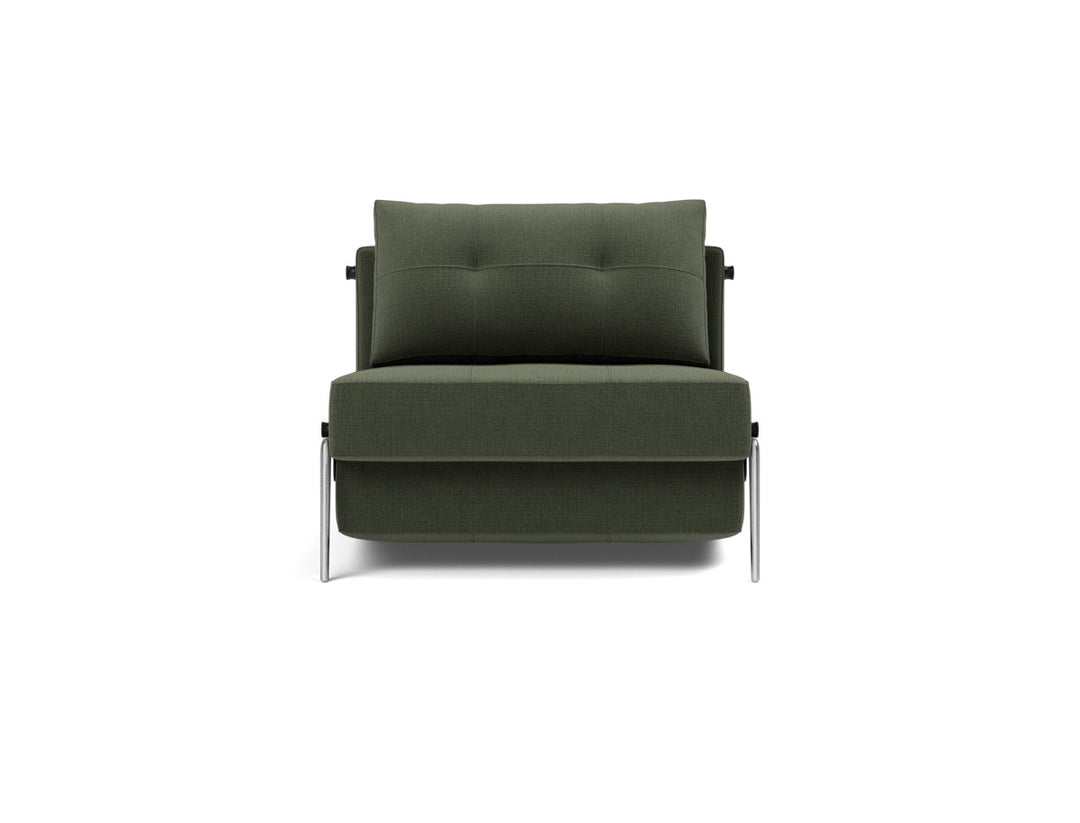 Fotoliu pat Cubed Alu 90x200cm, tesatura la alegere #material_413-esina-olive-green