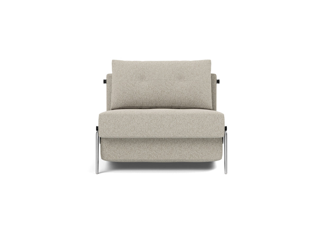 Fotoliu pat Cubed Alu 90x200cm, tesatura la alegere #material_539-boucl-beige