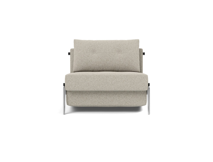 Fotoliu pat Cubed Alu 90x200cm, tesatura la alegere #material_539-boucl-beige