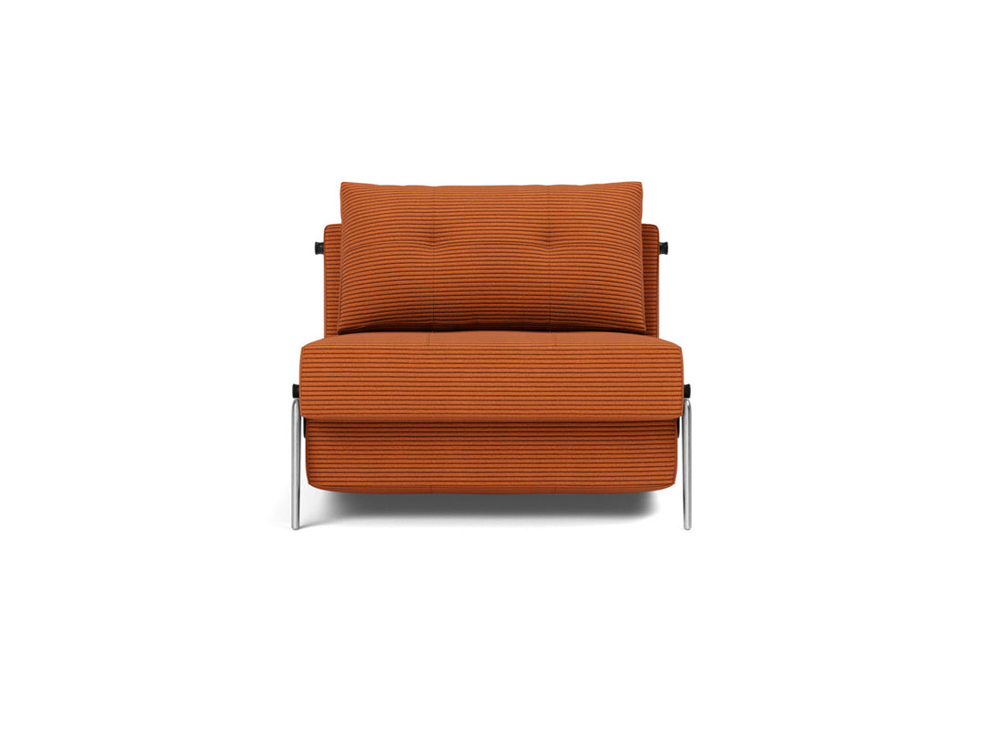 Fotoliu pat Cubed Alu 90x200cm, tesatura la alegere #material_595-corduroy-burnt-orange