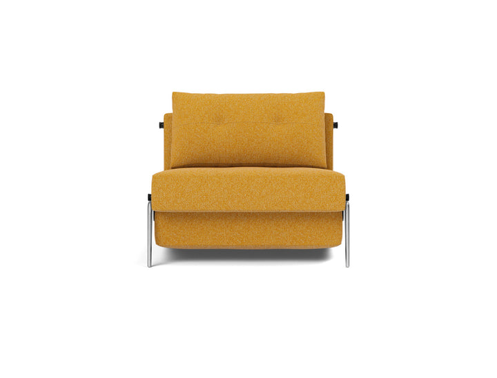 Fotoliu pat Cubed Alu 90x200cm, tesatura la alegere #material_536-boucl-ochre
