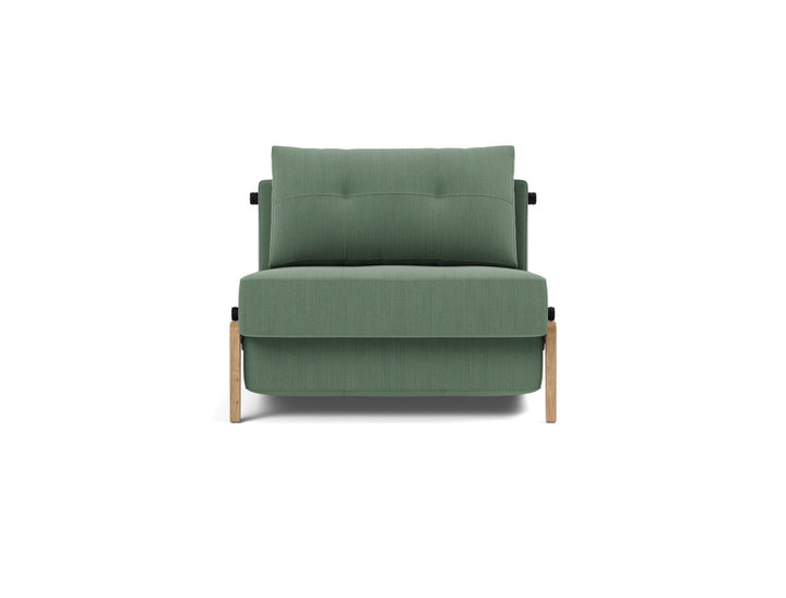 Fotoliu pat Cubed Wood 90x200cm, tesatura la alegere #material_518-elegance-green