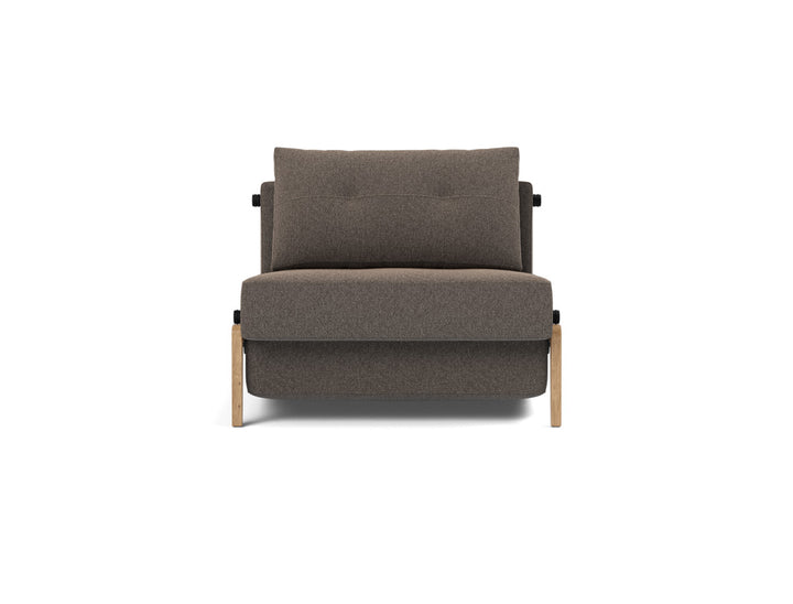 Fotoliu pat Cubed Wood 90x200cm, tesatura la alegere #material_530-boucl-taupe