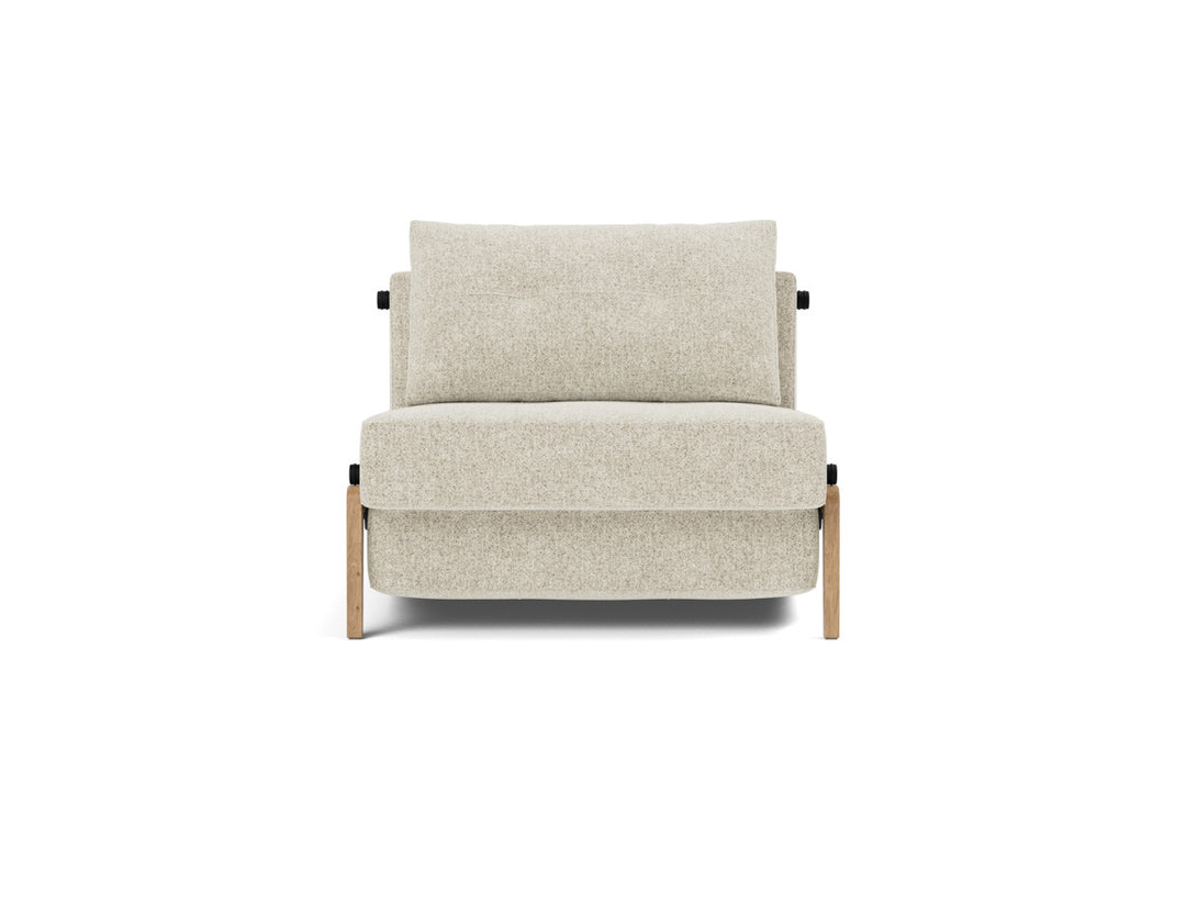 Fotoliu pat Cubed Wood 90x200cm, tesatura la alegere #material_357-taura-off-white