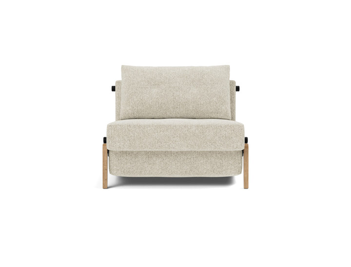 Fotoliu pat Cubed Wood 90x200cm, tesatura la alegere #material_357-taura-off-white