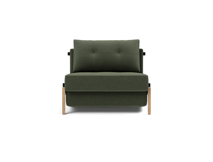 Fotoliu pat Cubed Wood 90x200cm, tesatura la alegere #material_413-esina-olive-green