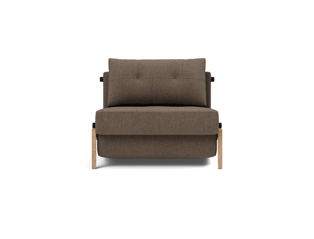 Fotoliu pat Cubed Wood 90x200cm, tesatura la alegere #material_411-esina-cedar-brown