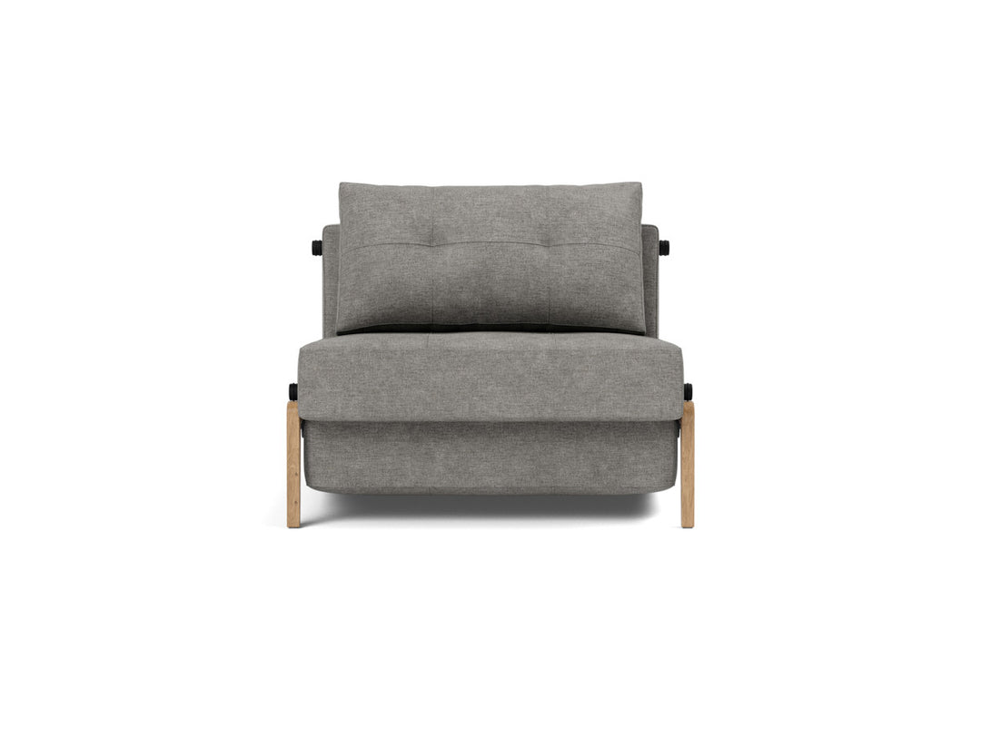 Fotoliu pat Cubed Wood 90x200cm, tesatura la alegere #material_282-avella-warm-grey