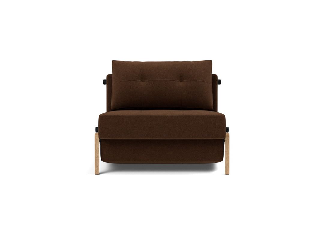 Fotoliu pat Cubed Wood 90x200cm, tesatura la alegere #material_359-taura-cappuccino