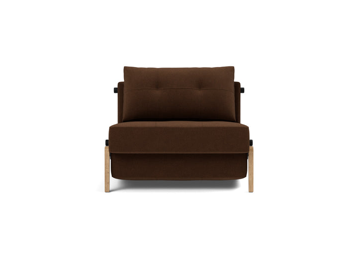 Fotoliu pat Cubed Wood 90x200cm, tesatura la alegere #material_359-taura-cappuccino