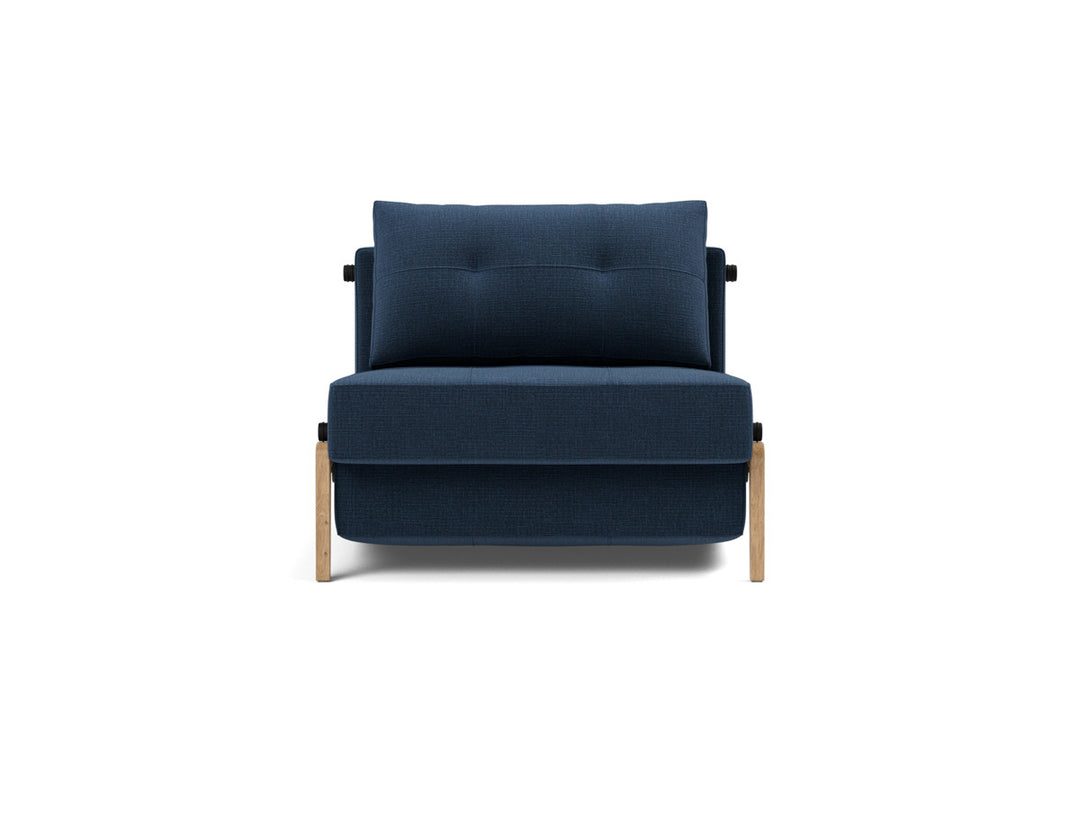 Fotoliu pat Cubed Wood 90x200cm, tesatura la alegere #material_414-esina-indigo-blue