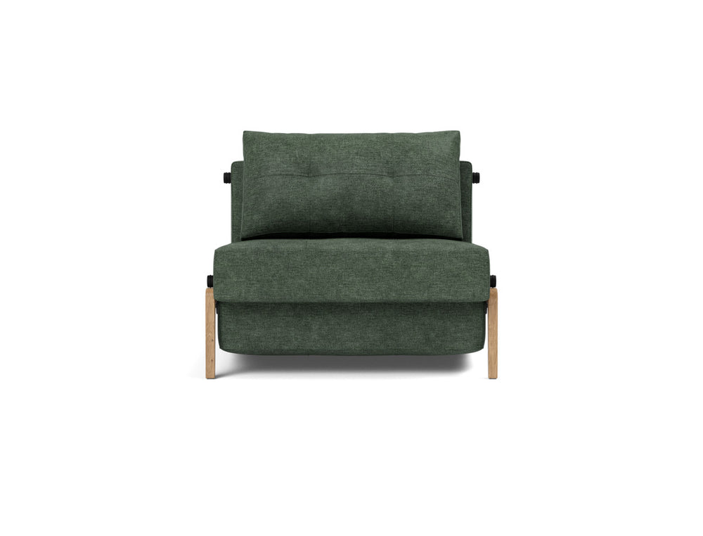 Fotoliu pat Cubed Wood 90x200cm, tesatura la alegere #material_281-avella-pine-green
