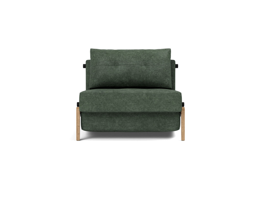 Fotoliu pat Cubed Wood 90x200cm, tesatura la alegere #material_281-avella-pine-green