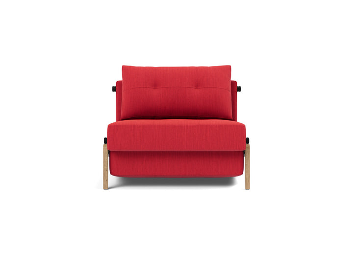 Fotoliu pat Cubed Wood 90x200cm, tesatura la alegere #material_511-elegance-red