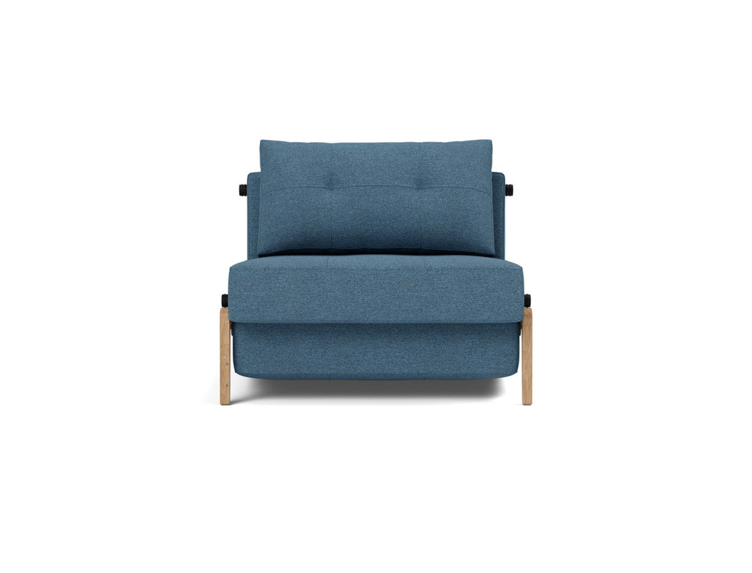 Fotoliu pat Cubed Wood 90x200cm, tesatura la alegere #material_302-weda-blue