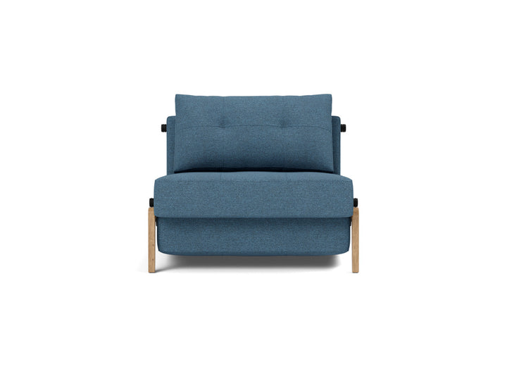 Fotoliu pat Cubed Wood 90x200cm, tesatura la alegere #material_302-weda-blue