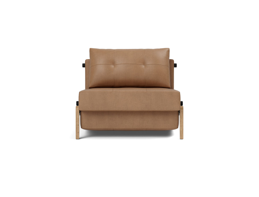 Fotoliu pat Cubed Wood 90x200cm, tesatura la alegere #material_551-faunal-brown
