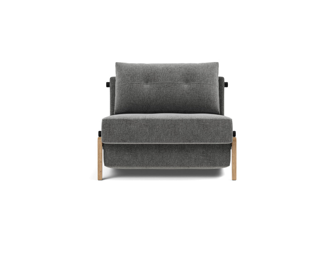Fotoliu pat Cubed Wood 90x200cm, tesatura la alegere #material_563-twist-charcoal