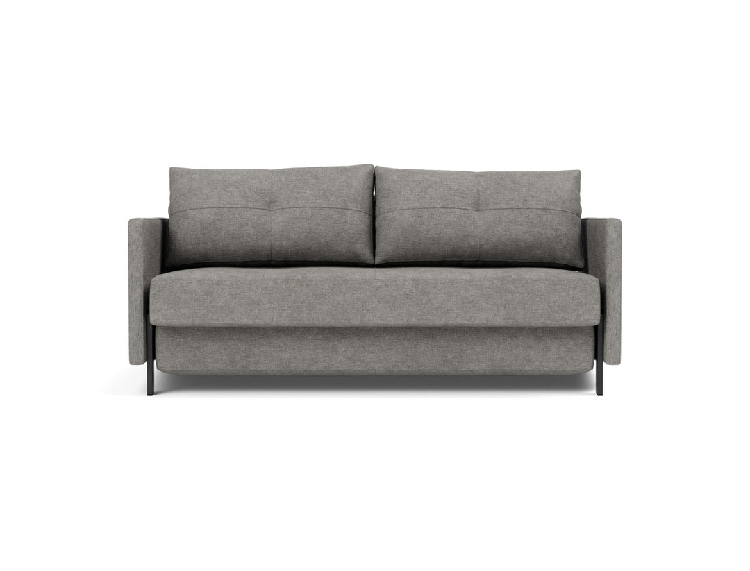 Canapea extensibila cu cotiere Cubed 02 160x200cm, tesatura la alegere #material_282-avella-warm-grey