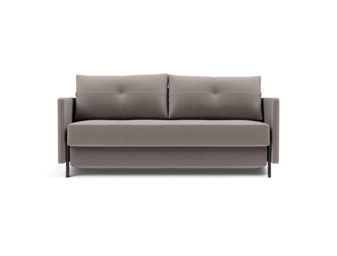 Canapea extensibila cu cotiere Cubed 02 160x200cm, tesatura la alegere #material_418-esina-truffle