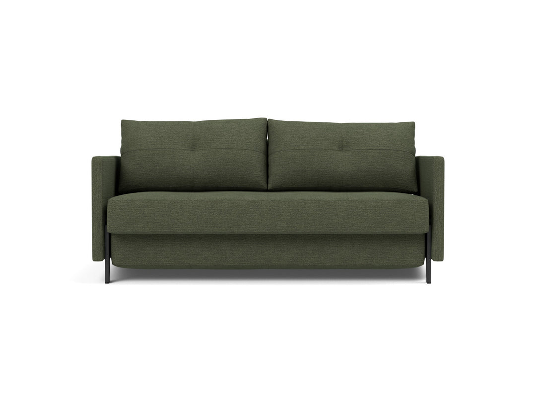 Canapea extensibila cu cotiere Cubed 02 160x200cm, tesatura la alegere #material_353-taura-forest