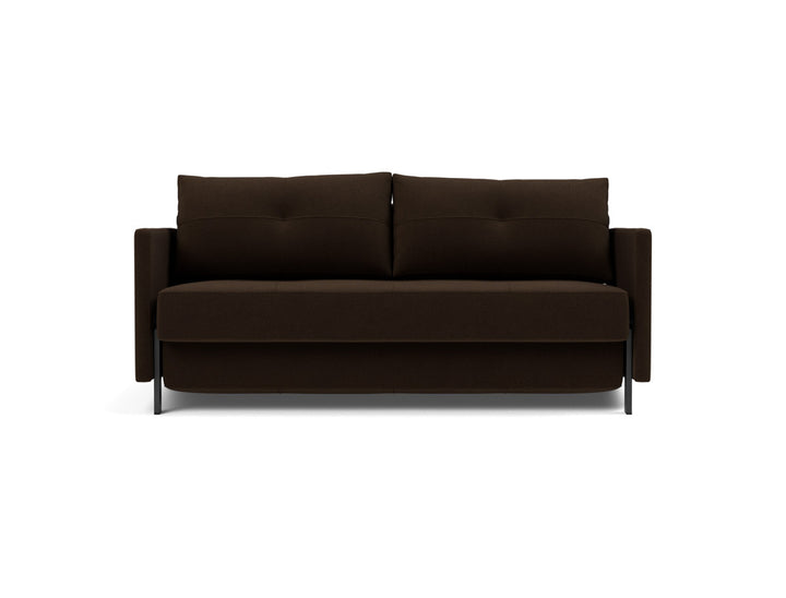 Canapea extensibila cu cotiere Cubed 02 160x200cm, tesatura la alegere #material_358-taura-chocco