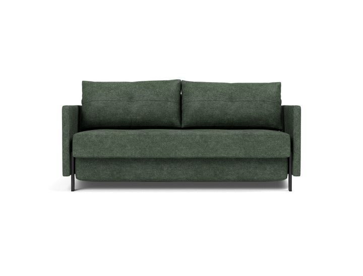 Canapea extensibila cu cotiere Cubed 02 160x200cm, tesatura la alegere #material_281-avella-pine-green