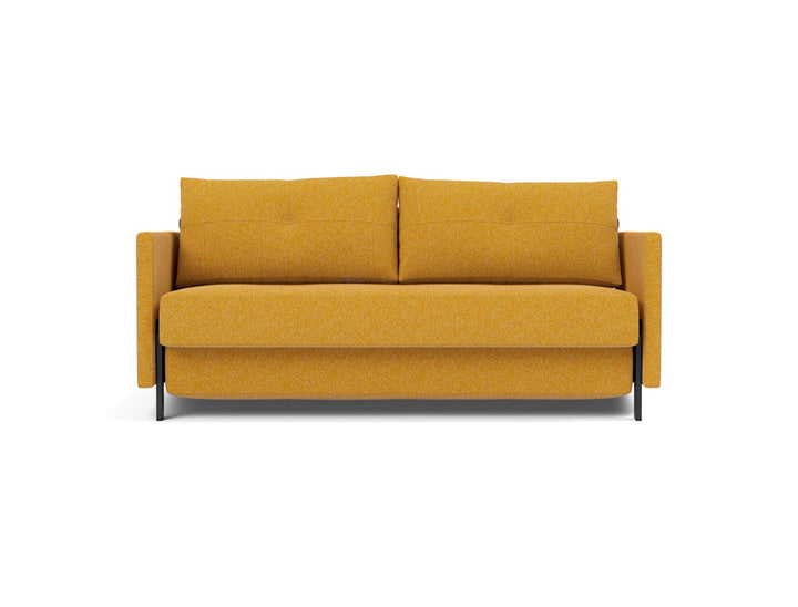 Canapea extensibila cu cotiere Cubed 02 160x200cm, tesatura la alegere #material_536-boucl-ochre
