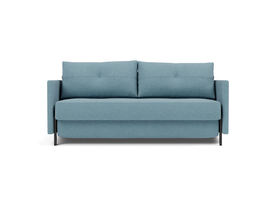 Canapea extensibila cu cotiere Cubed 02 160x200cm, tesatura la alegere #material_525-mixed-dance-light-blue