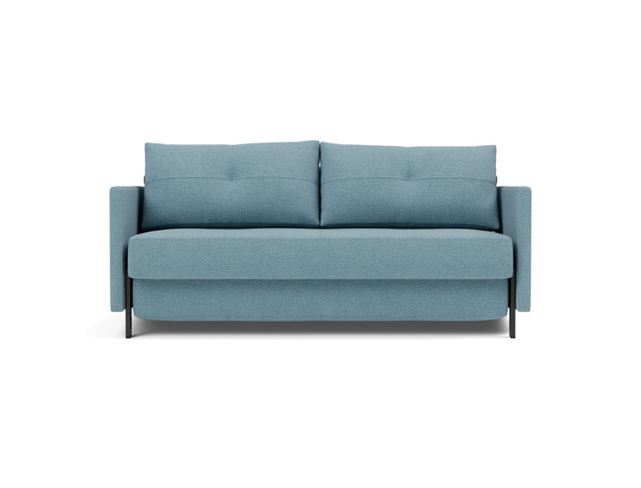Canapea extensibila cu cotiere Cubed 02 160x200cm, tesatura la alegere #material_525-mixed-dance-light-blue