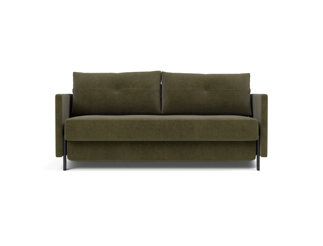 Canapea extensibila cu cotiere Cubed 02 160x200cm, tesatura la alegere #material_316-cordufine-pine-green