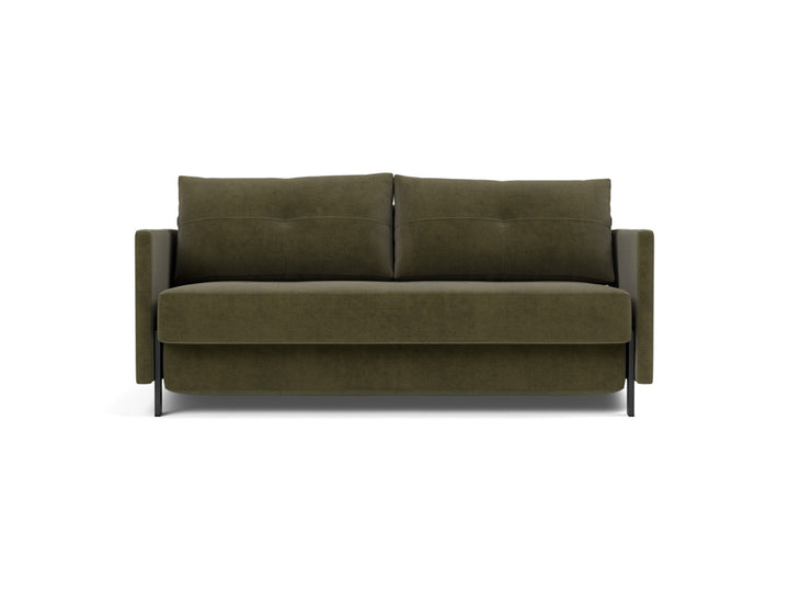 Canapea extensibila cu cotiere Cubed 02 160x200cm, tesatura la alegere #material_316-cordufine-pine-green
