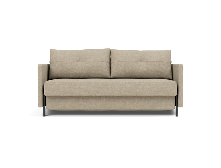 Canapea extensibila cu cotiere Cubed 02 160x200cm, tesatura la alegere #material_356-taura-sand