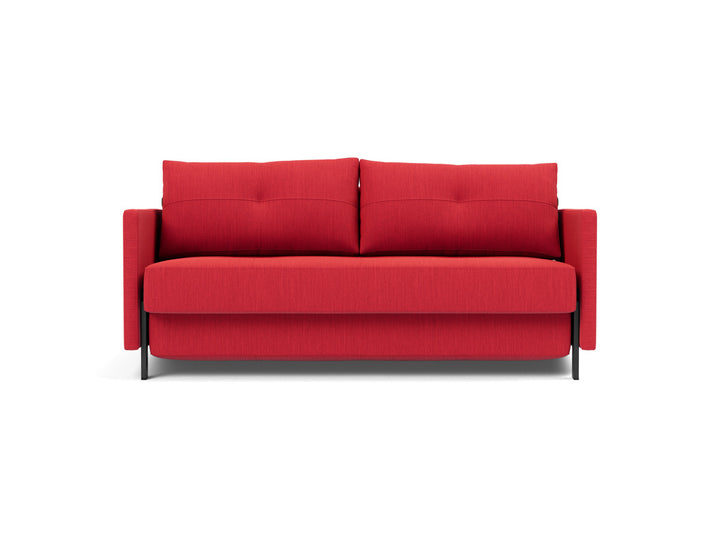 Canapea extensibila cu cotiere Cubed 02 160x200cm, tesatura la alegere #material_511-elegance-red