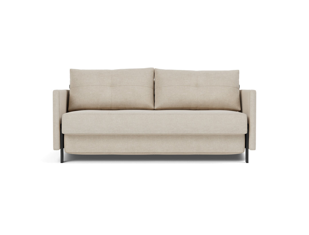 Canapea extensibila cu cotiere Cubed 02 160x200cm, tesatura la alegere #material_586-phobos-latte