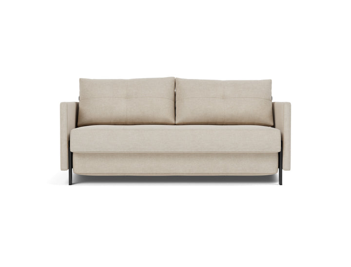 Canapea extensibila cu cotiere Cubed 02 160x200cm, tesatura la alegere #material_586-phobos-latte