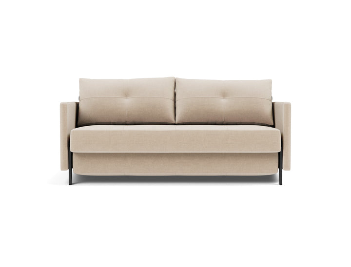 Canapea extensibila cu cotiere Cubed 02 160x200cm, tesatura la alegere #material_410-esina-almond