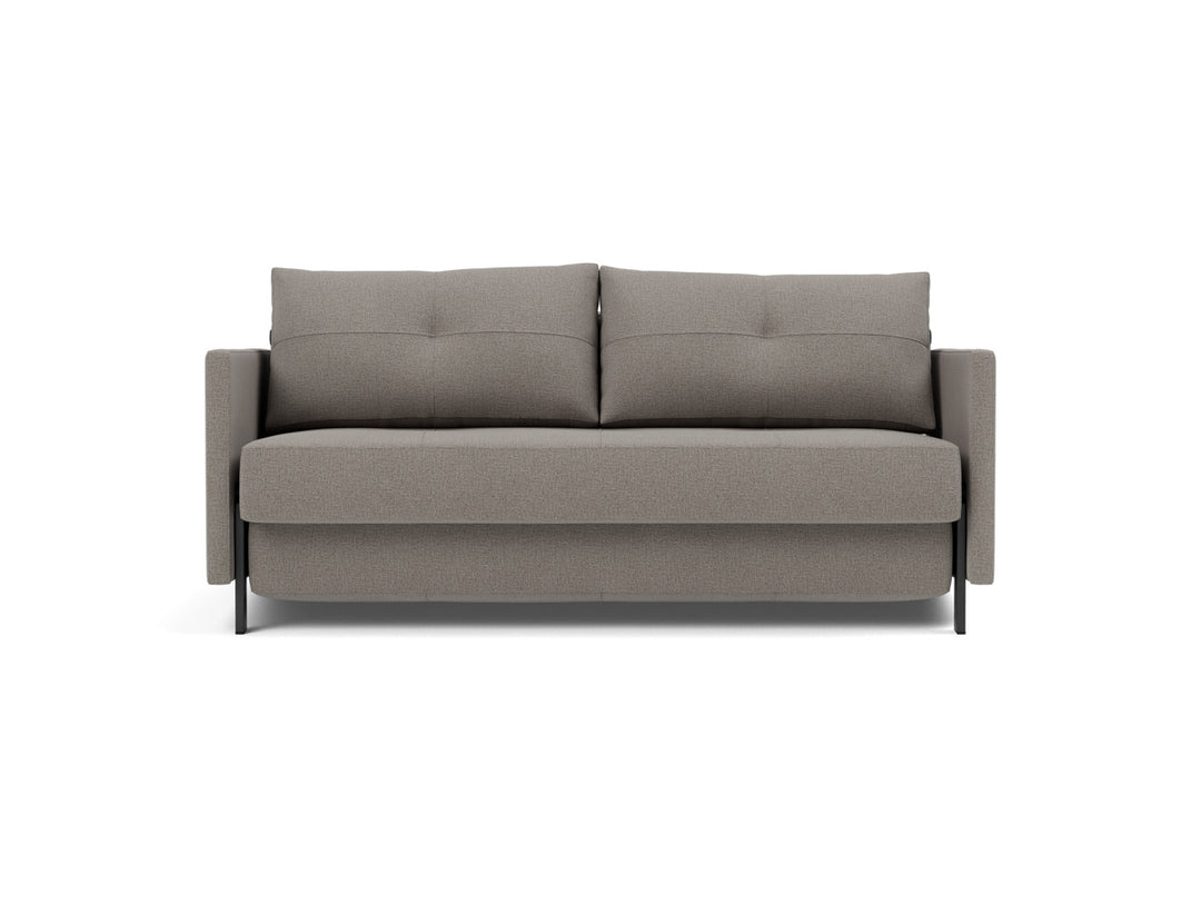 Canapea extensibila cu cotiere Cubed 02 160x200cm, tesatura la alegere #material_521-mixed-dance-grey