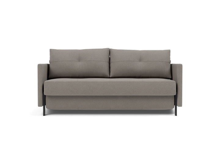 Canapea extensibila cu cotiere Cubed 02 160x200cm, tesatura la alegere #material_521-mixed-dance-grey