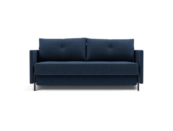 Canapea extensibila cu cotiere Cubed 02 160x200cm, tesatura la alegere #material_414-esina-indigo-blue