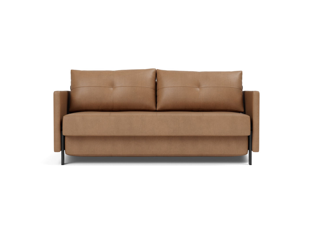 Canapea extensibila cu cotiere Cubed 02 160x200cm, tesatura la alegere #material_551-faunal-brown