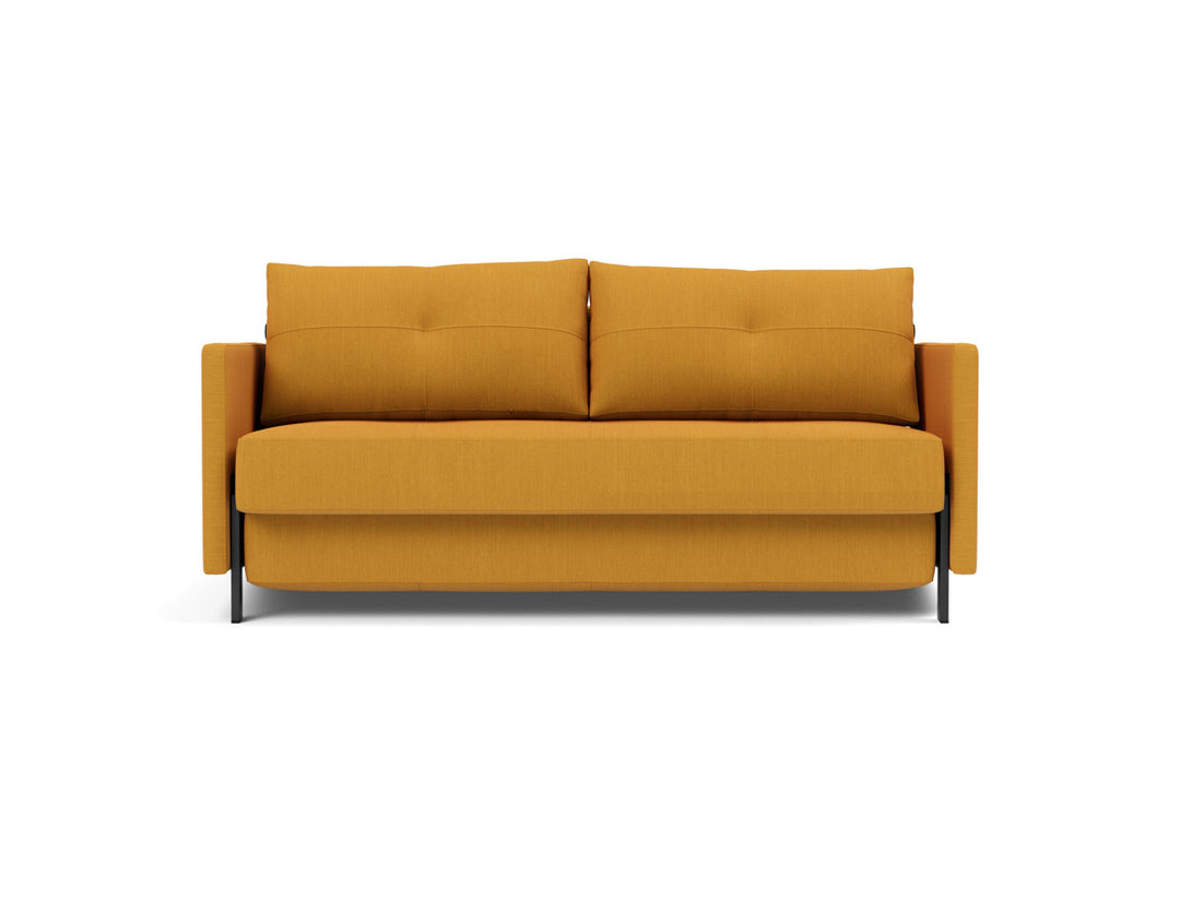 Canapea extensibila cu cotiere Cubed 02 160x200cm, tesatura la alegere #material_507-elegance-burned-curry