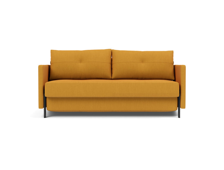Canapea extensibila cu cotiere Cubed 02 160x200cm, tesatura la alegere #material_507-elegance-burned-curry