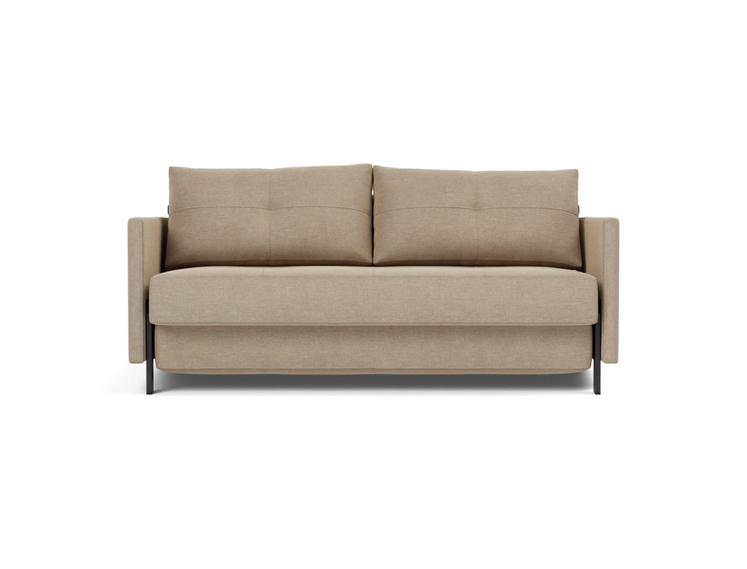 Canapea extensibila cu cotiere Cubed 02 160x200cm, tesatura la alegere #material_587-phobos-mocha