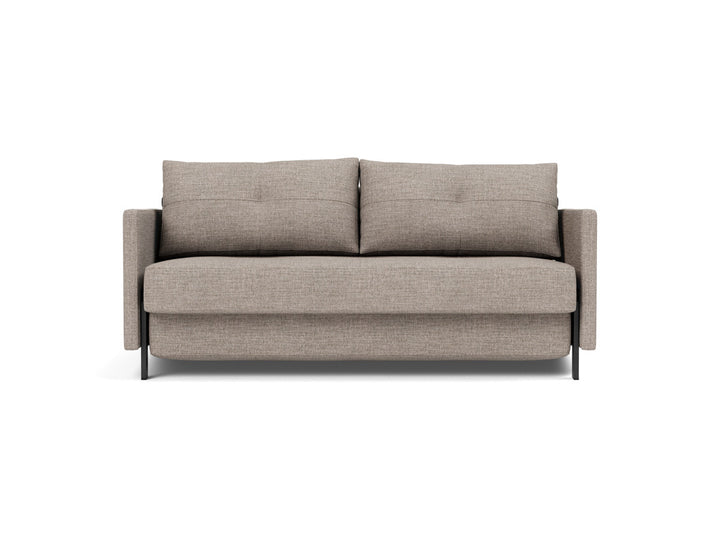 Canapea extensibila cu cotiere Cubed 02 160x200cm, tesatura la alegere #material_472-yuveno-warm-grey