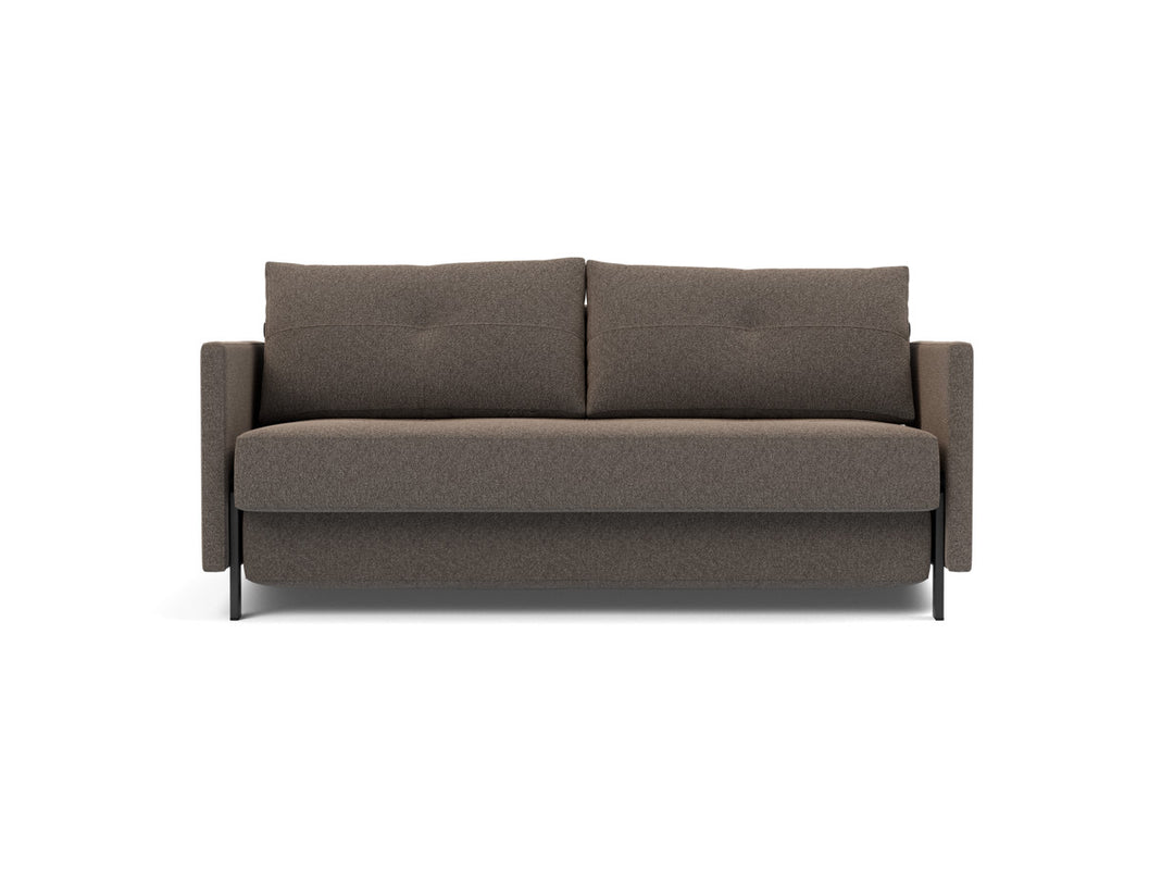 Canapea extensibila cu cotiere Cubed 02 160x200cm, tesatura la alegere #material_530-boucl-taupe