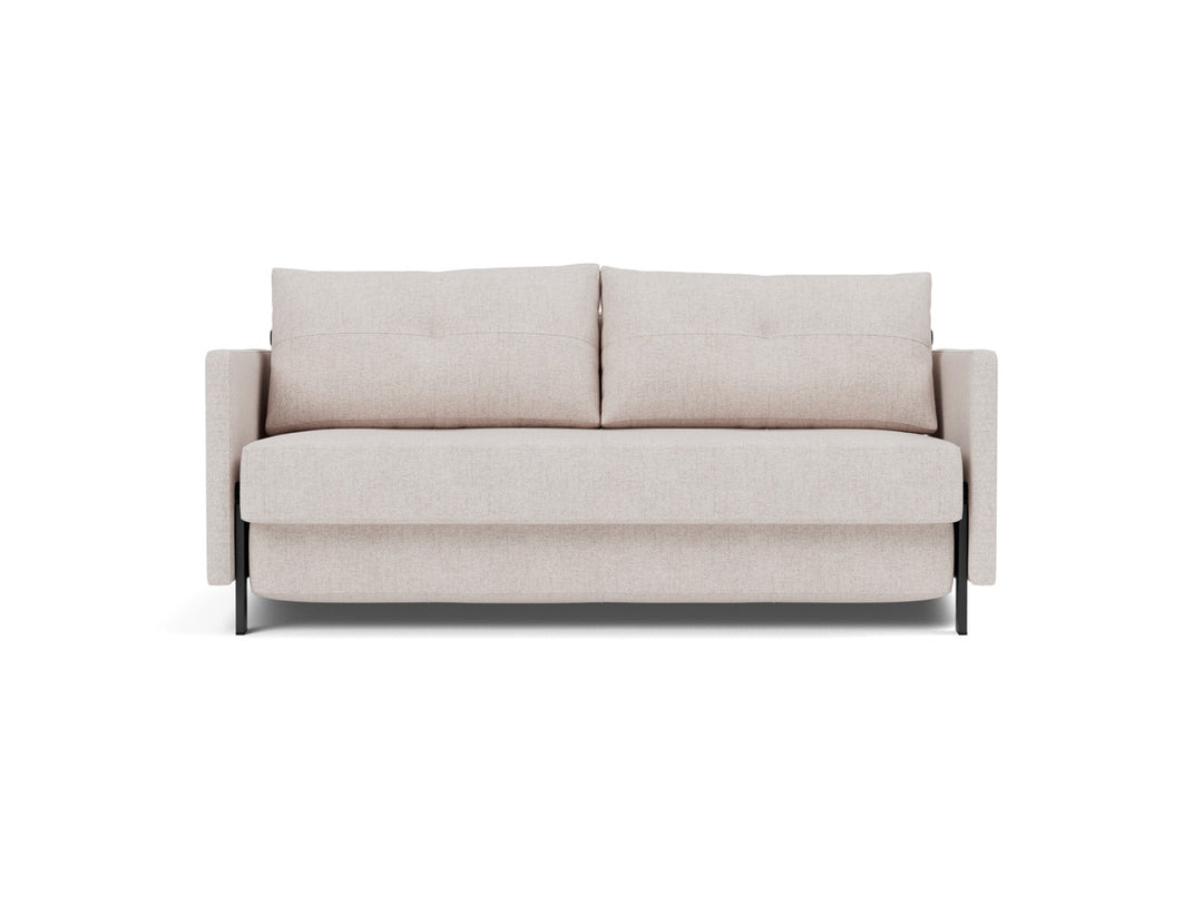 Canapea extensibila cu cotiere Cubed 02 160x200cm, tesatura la alegere #material_300-weda-sand